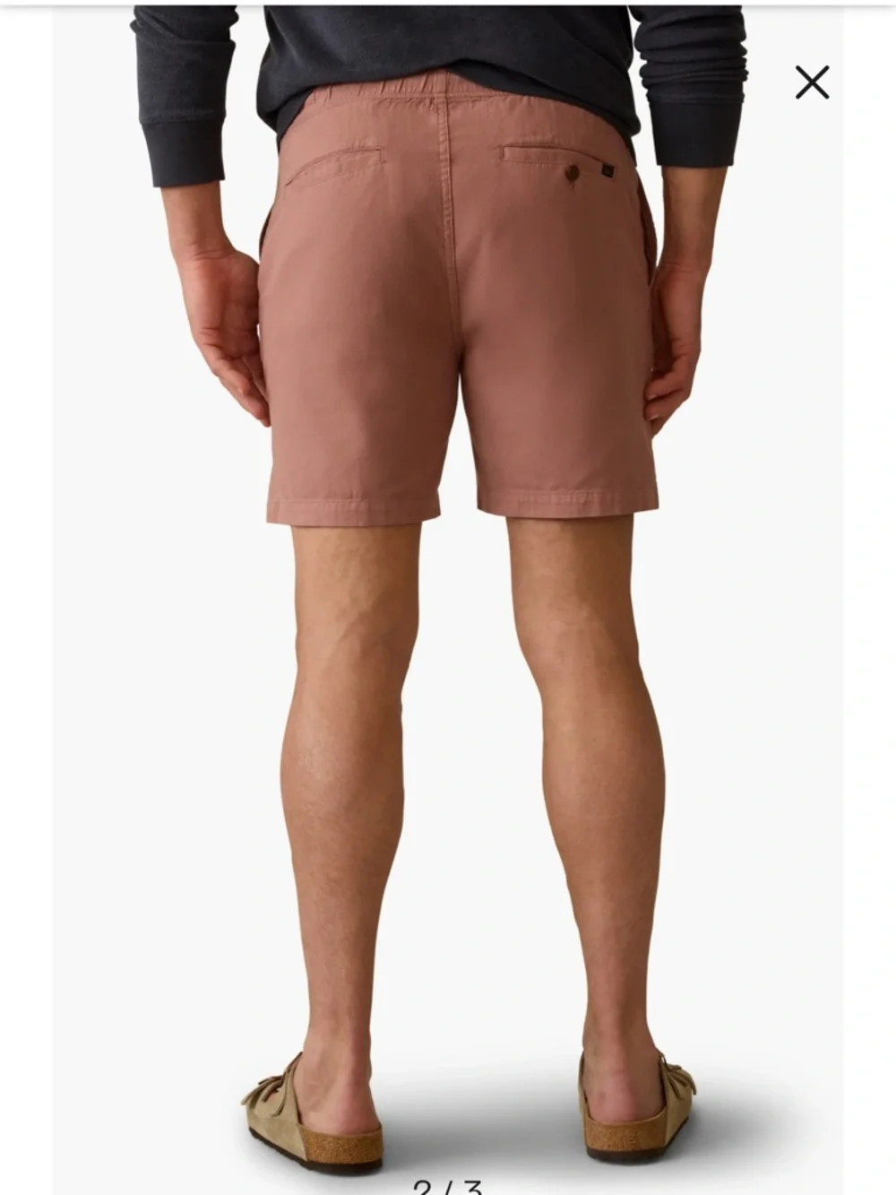 NEW Faherty Essential Stretch Organic Cotton Drawstring Waist Shorts, XXL
